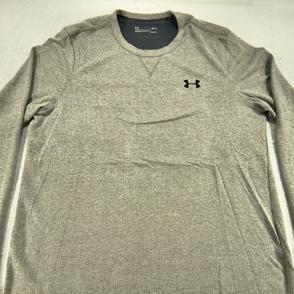 Under Armour Crew Neck Long Sleeve Casual T Shirt Mens Size Medium M Gray